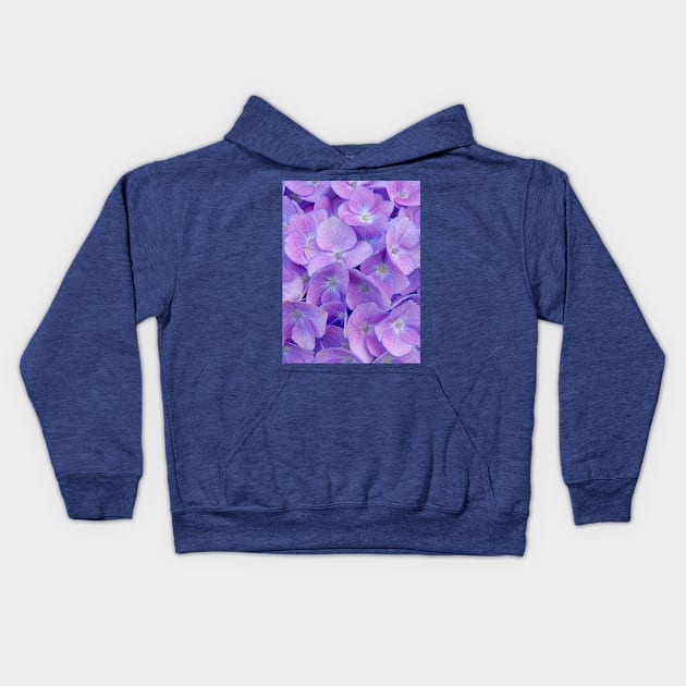 Hydrangea lilac Kids Hoodie by CatyArte